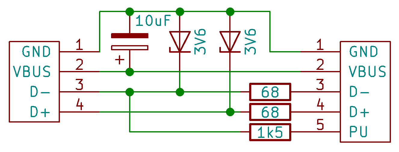 V-USB development board schematic