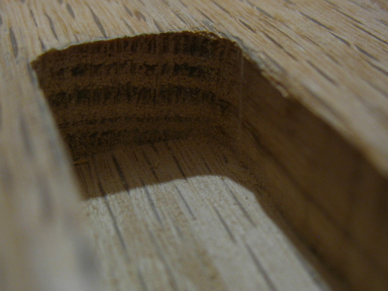 Groove routed with Dremel bit